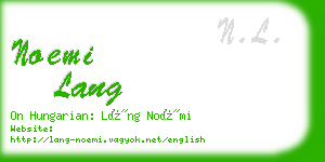 noemi lang business card